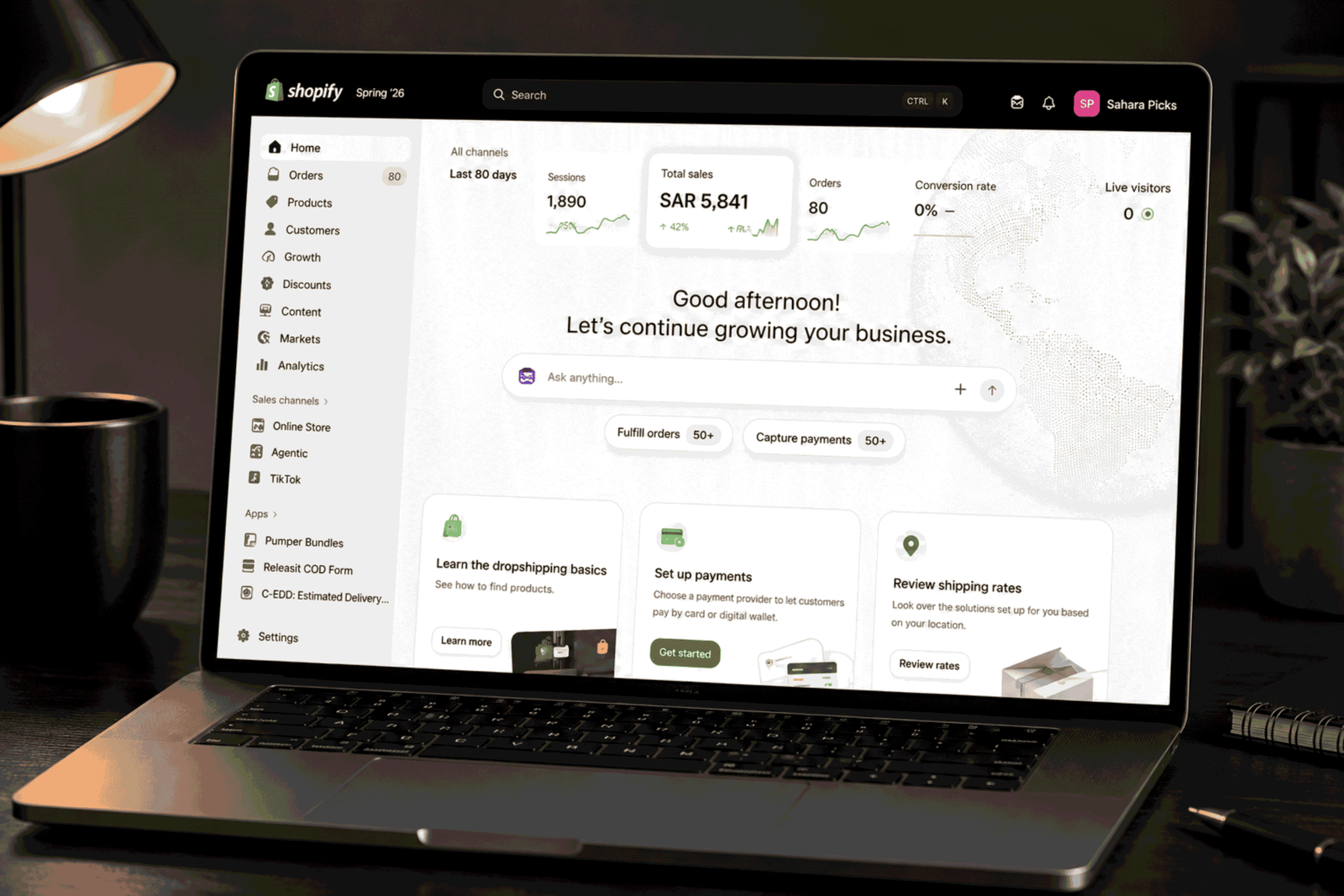 UK e-commerce case study Sahara Picks 80 orders 80 days